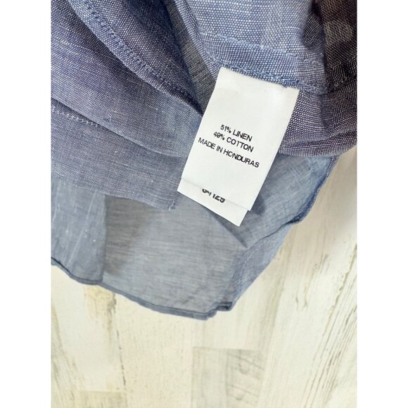 Ann Mashburn Icon Shirt Sz M Blue Cotolino Chambray NWT - Picture 13 of 16
